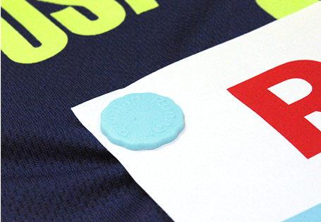 ランナップをゼッケンにつけている様子